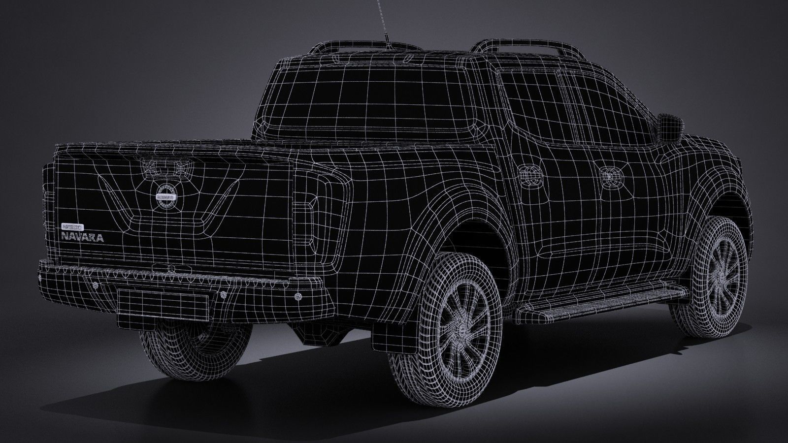 Nissan NP300 Navara Double Cab 2016 3D model_15