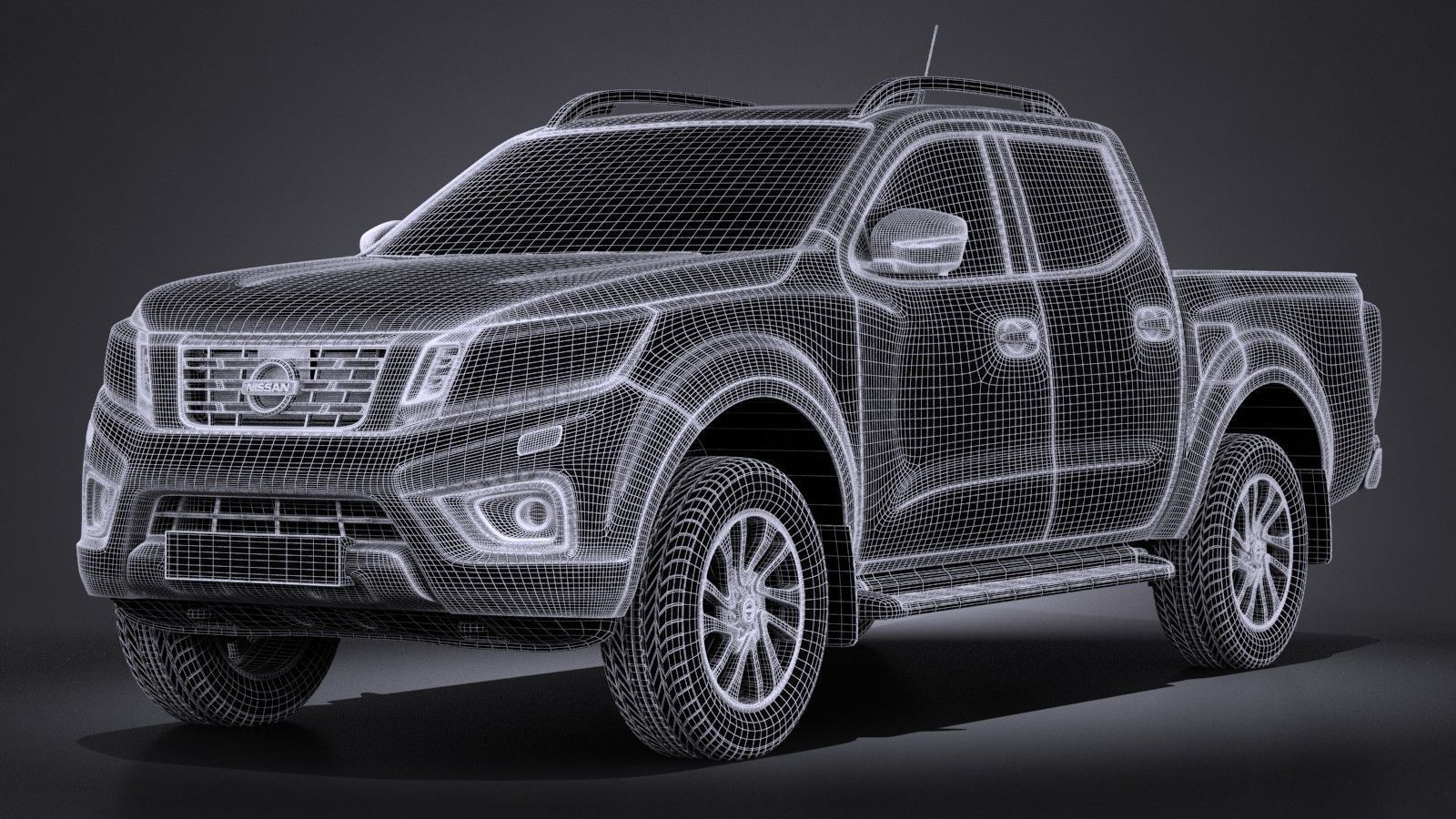 Nissan NP300 Navara Double Cab 2016 3D model_12