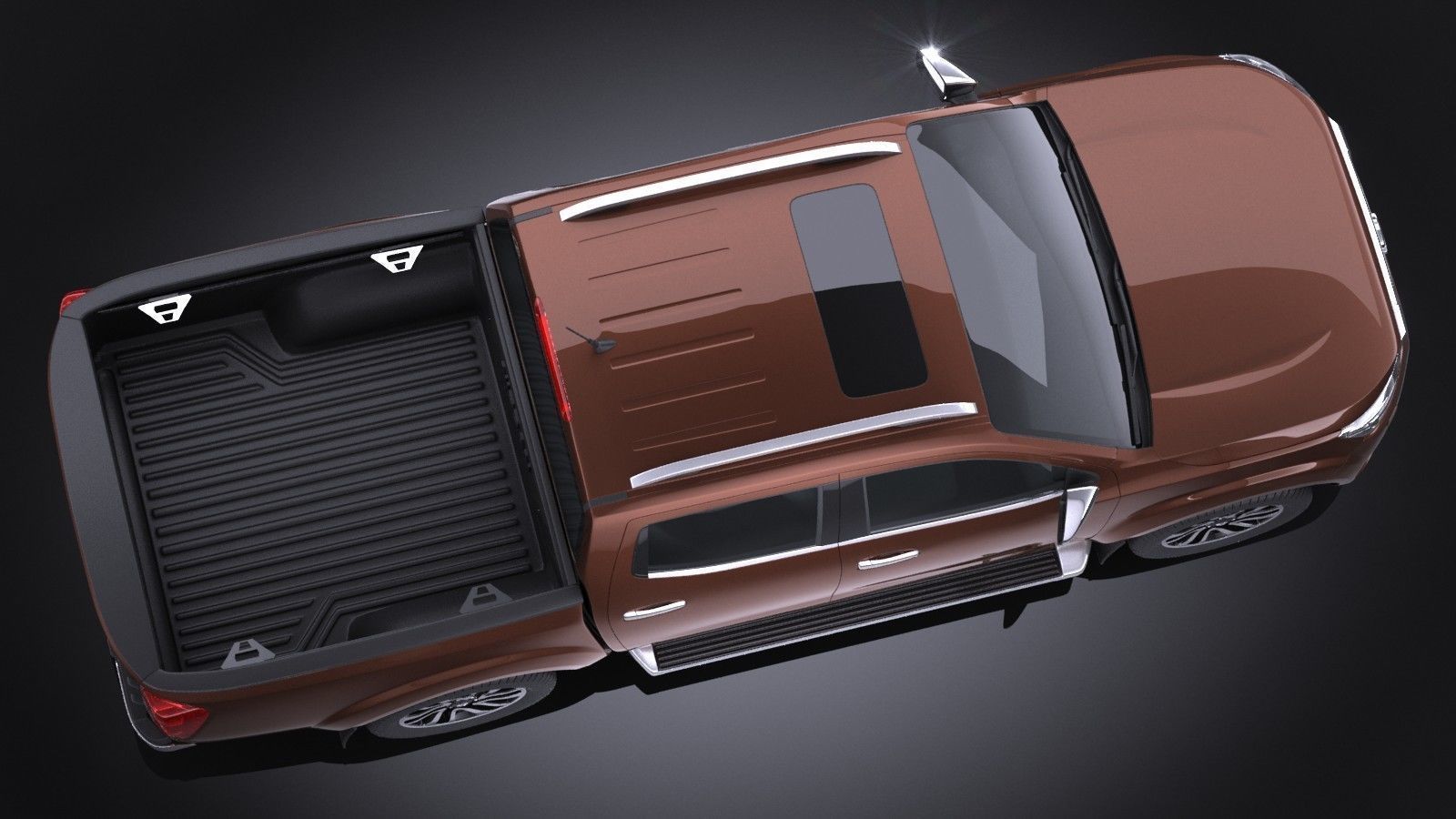 Nissan NP300 Navara Double Cab 2016 3D model_7