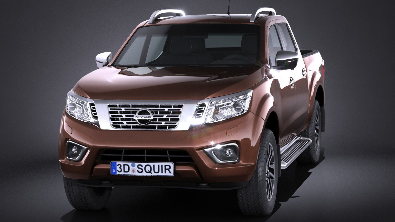 Nissan NP300 Navara Double Cab 2016 3D model_1