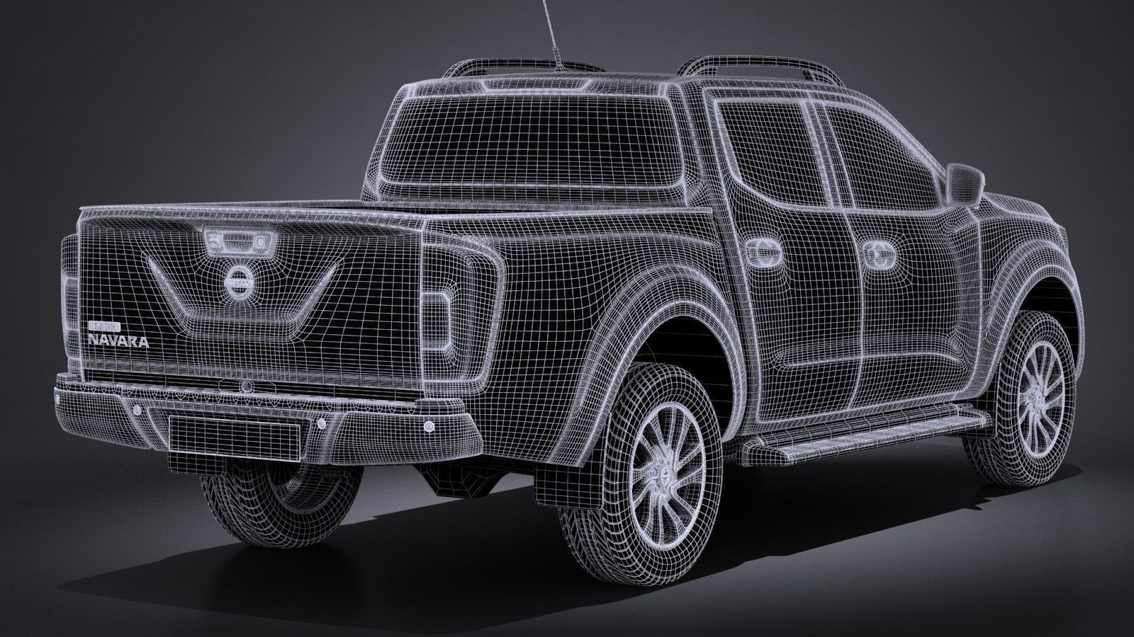 Nissan NP300 Navara Double Cab 2016 3D model_13