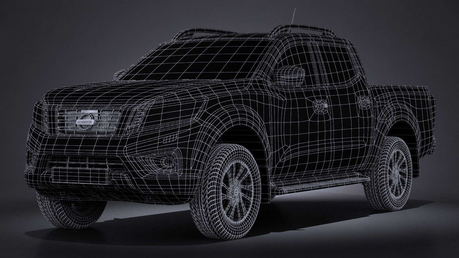 Nissan NP300 Navara Double Cab 2016 3D model_14