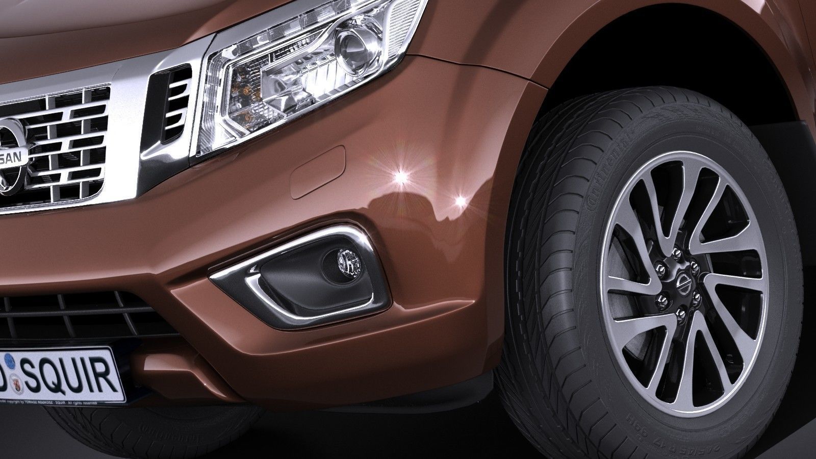 Nissan NP300 Navara Double Cab 2016 3D model_2