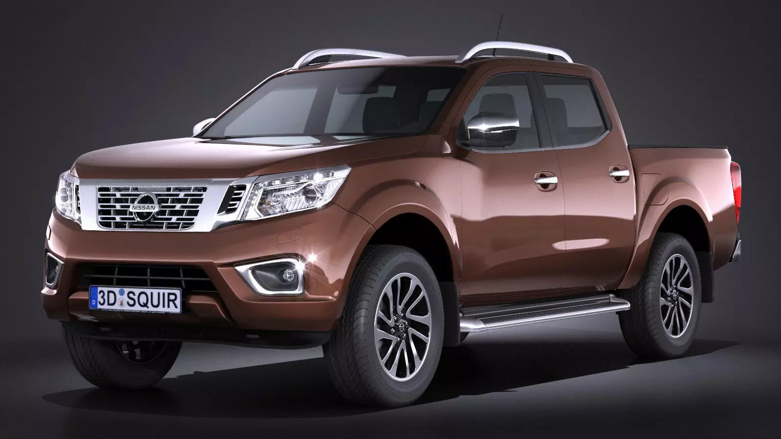 Nissan NP300 Navara Double Cab 2016 3D model_0