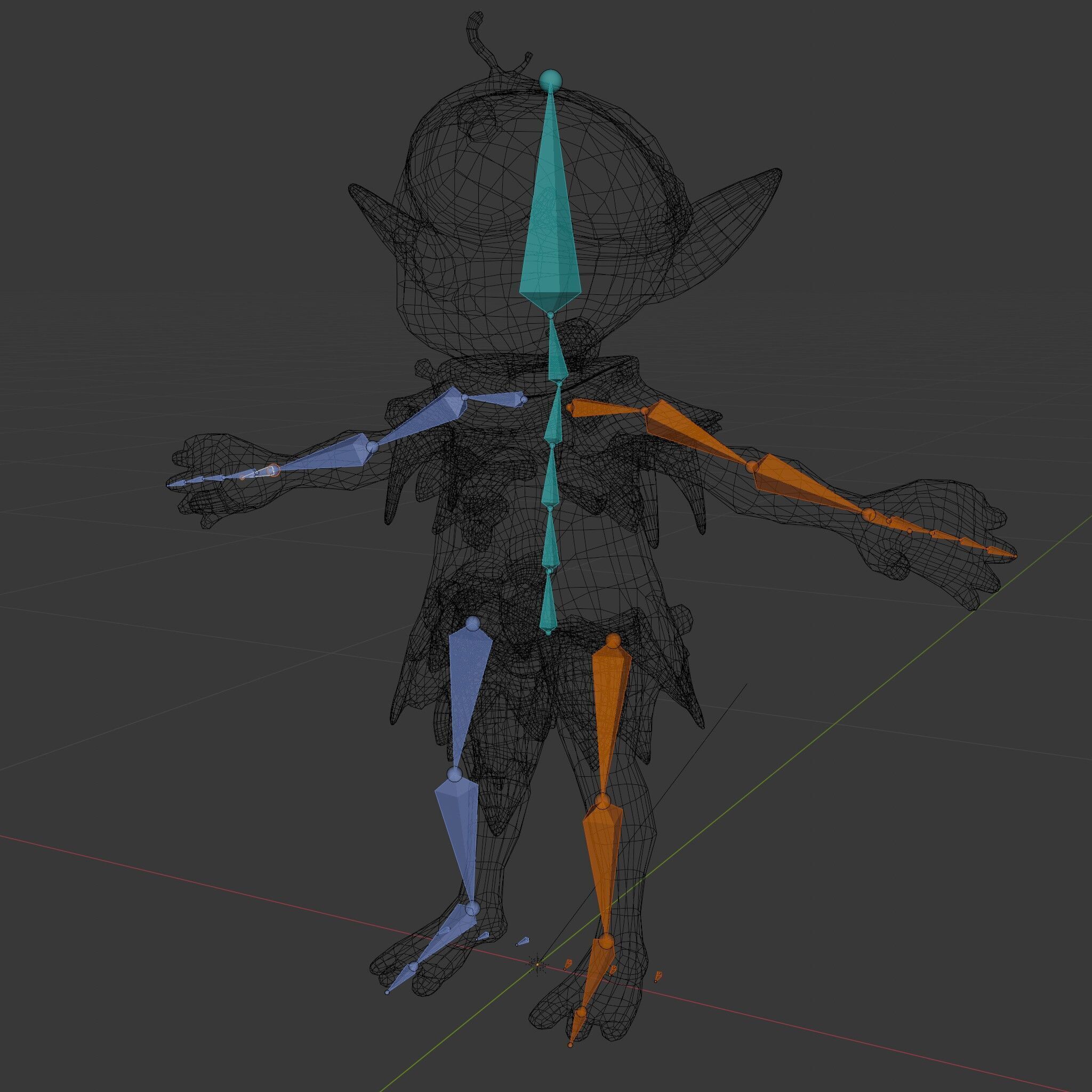 Forest Sprite Character Model Rigged and Animated for Games Low-poly 3D model_7