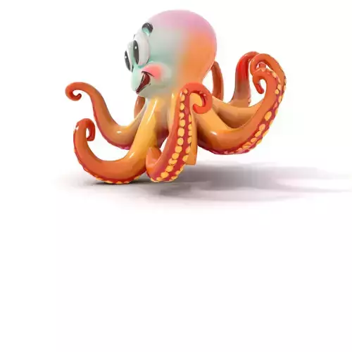Cartoon Octopus Model Pack Low-poly 3D model