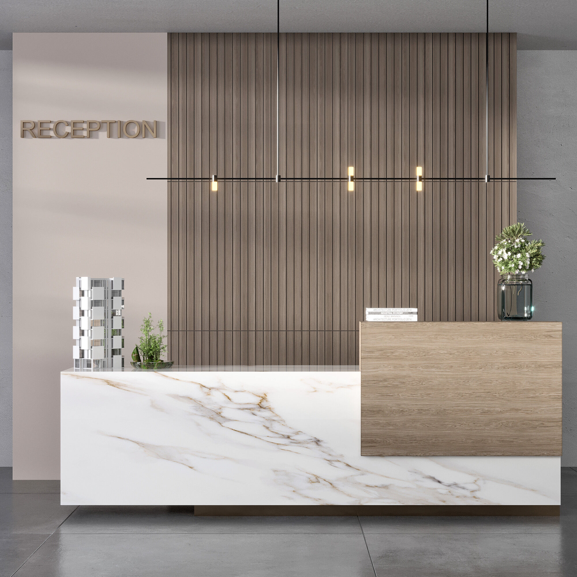 RECEPTION DESK NO14 A 3D model_5