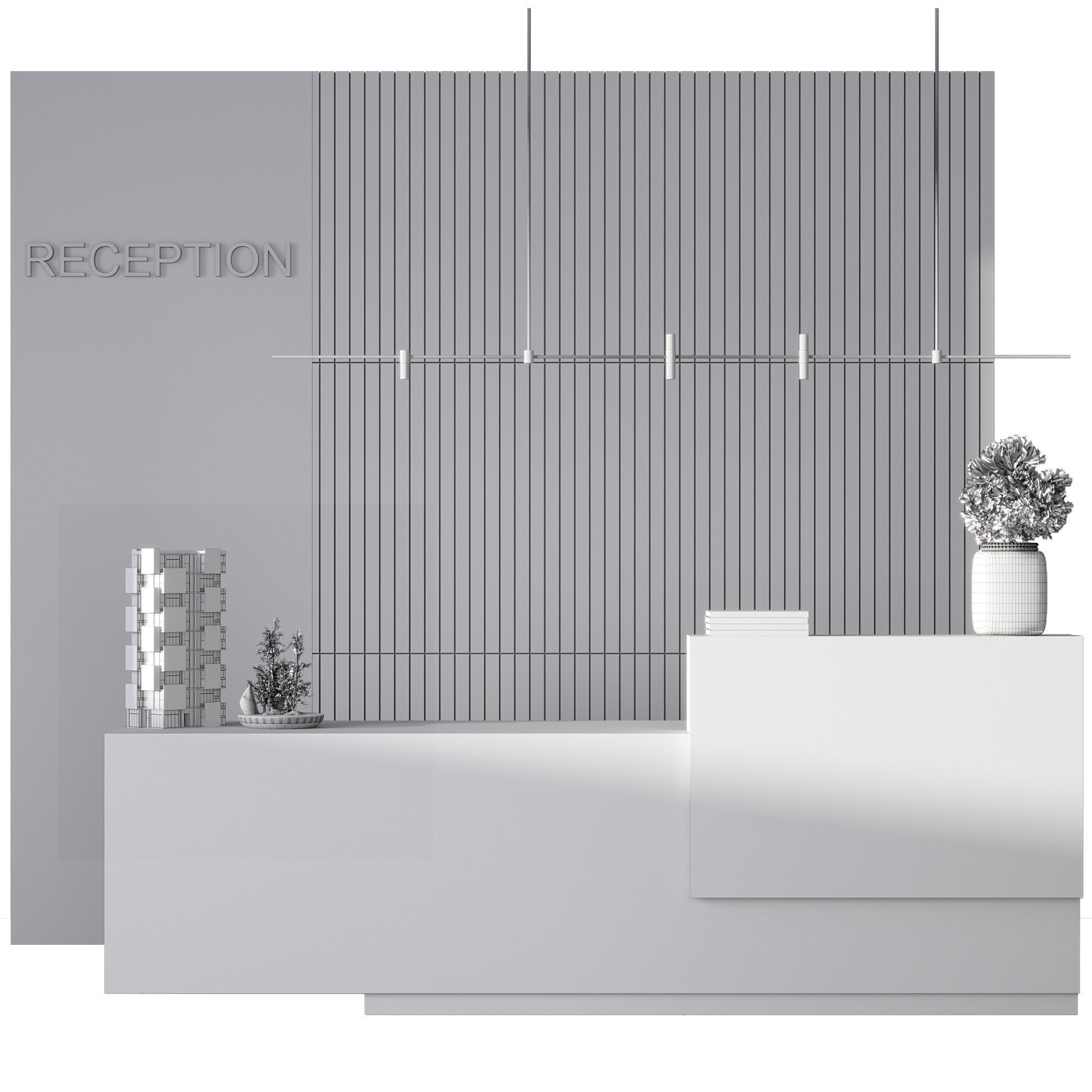 RECEPTION DESK NO14 A 3D model_9