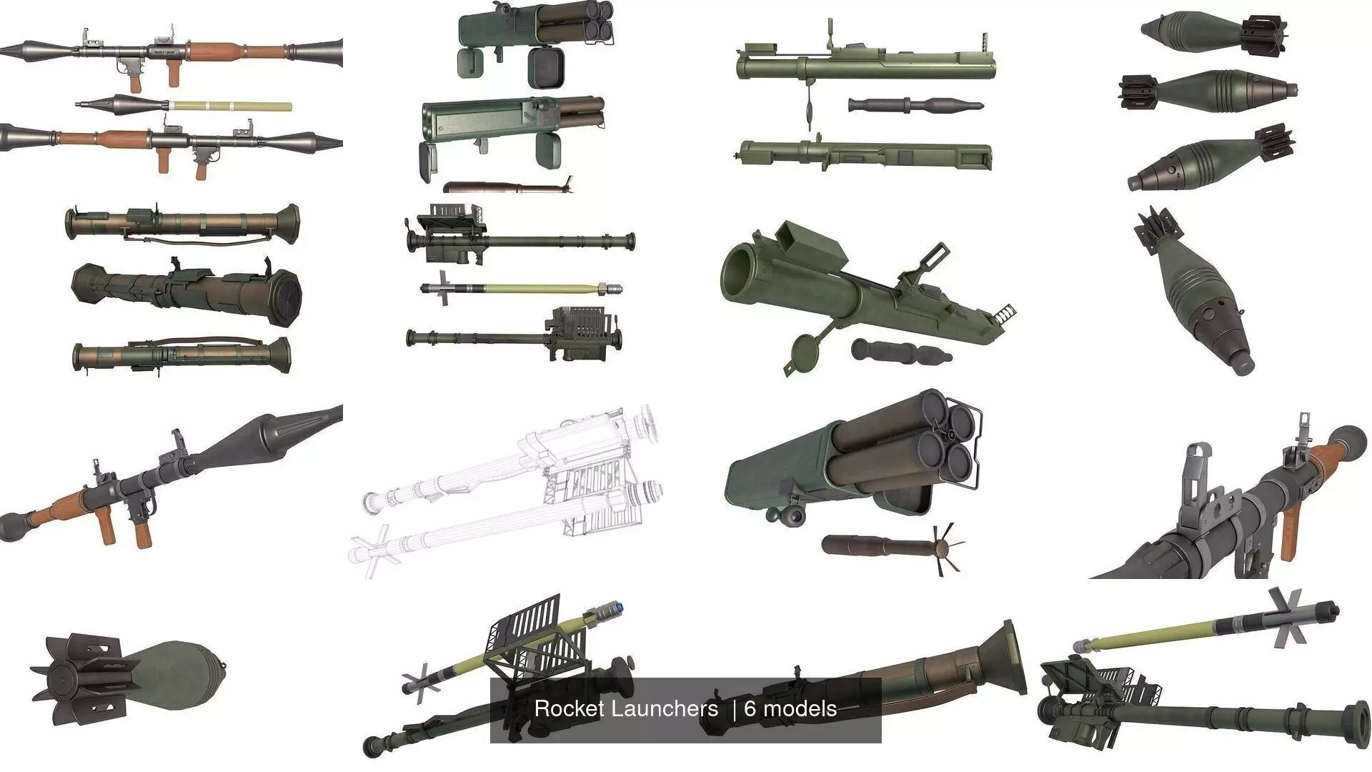 Rocket Launchers  3D Model Collection_0