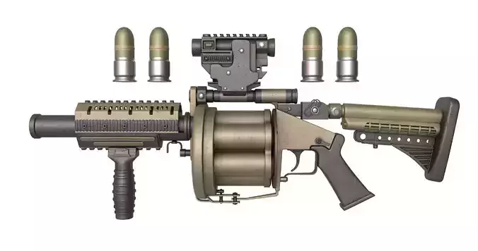 Grenade Launcher Milkor 3D model