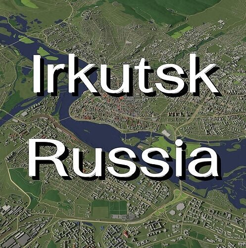 Irkutsk Russia - city and urban 3D model