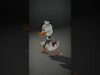 Charming Duck Character Model Rigged and Animated Low-poly 3D model_2