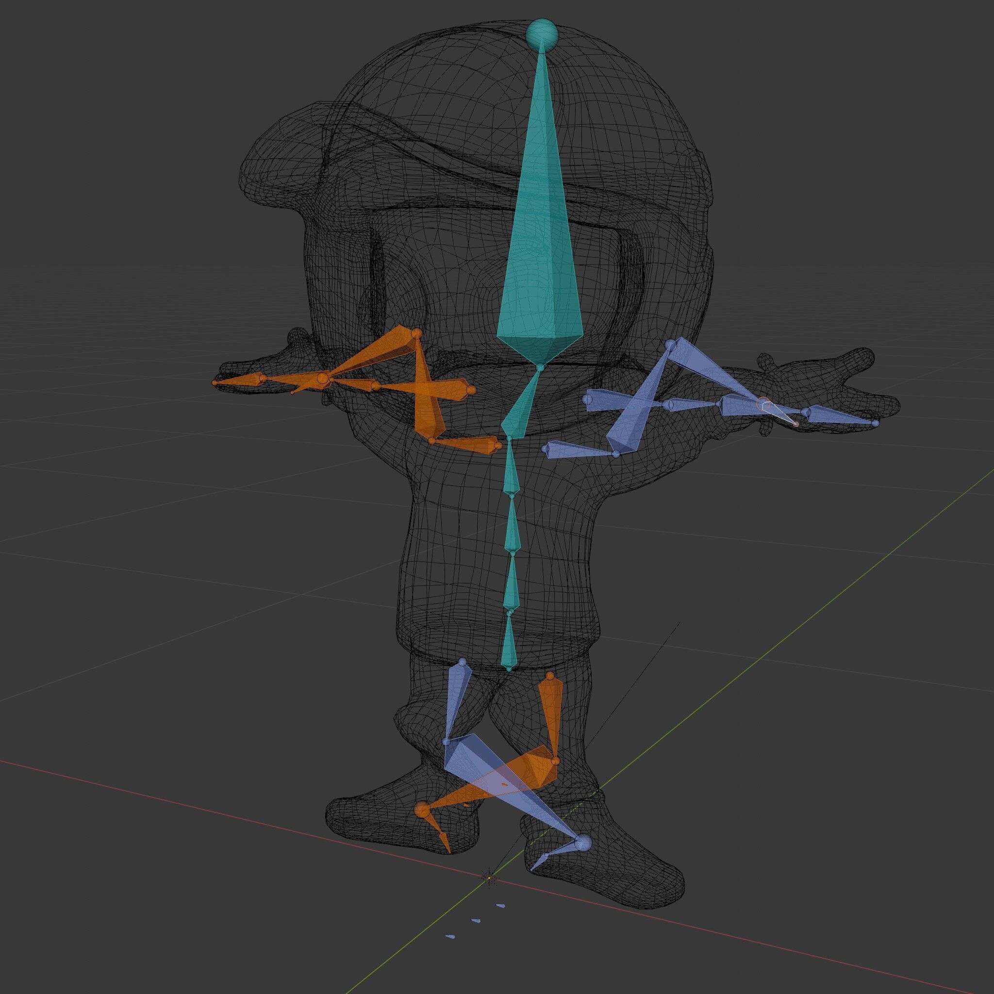 Cartoon Hero Character Model Rigged and Animated Low-poly 3D model_5