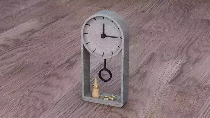 Jewelry Display Clock Low-poly 3D model