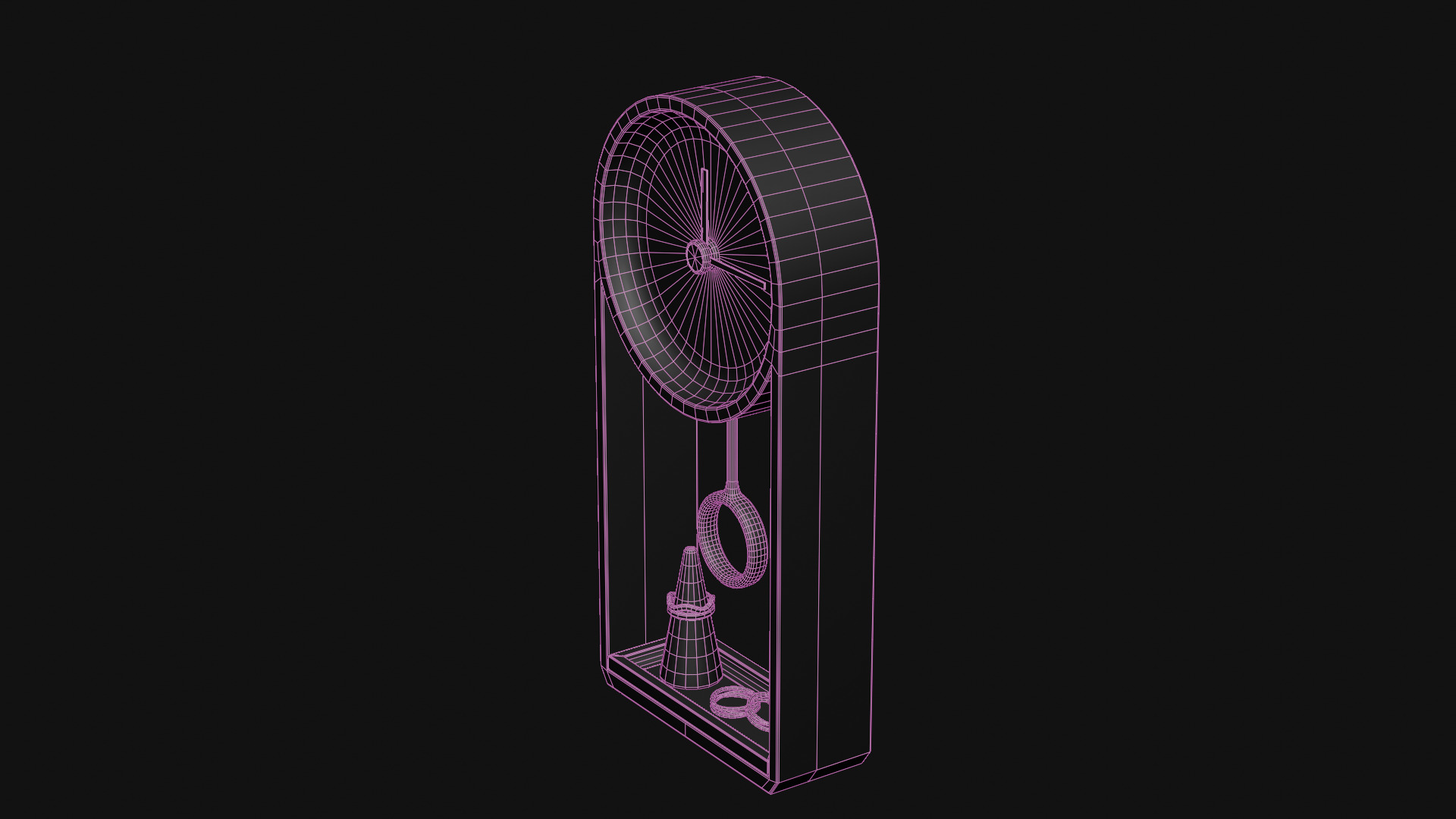 Jewelry Display Clock Low-poly 3D model_18