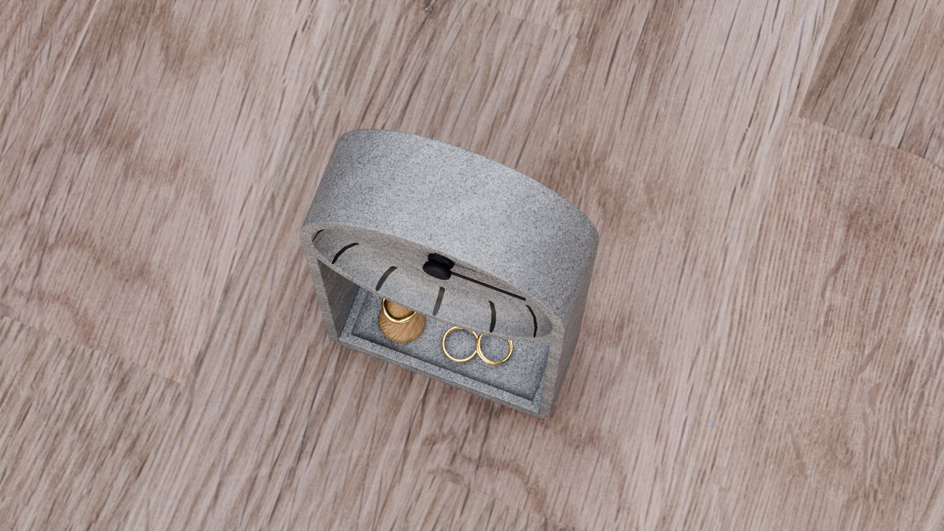 Jewelry Display Clock Low-poly 3D model_9