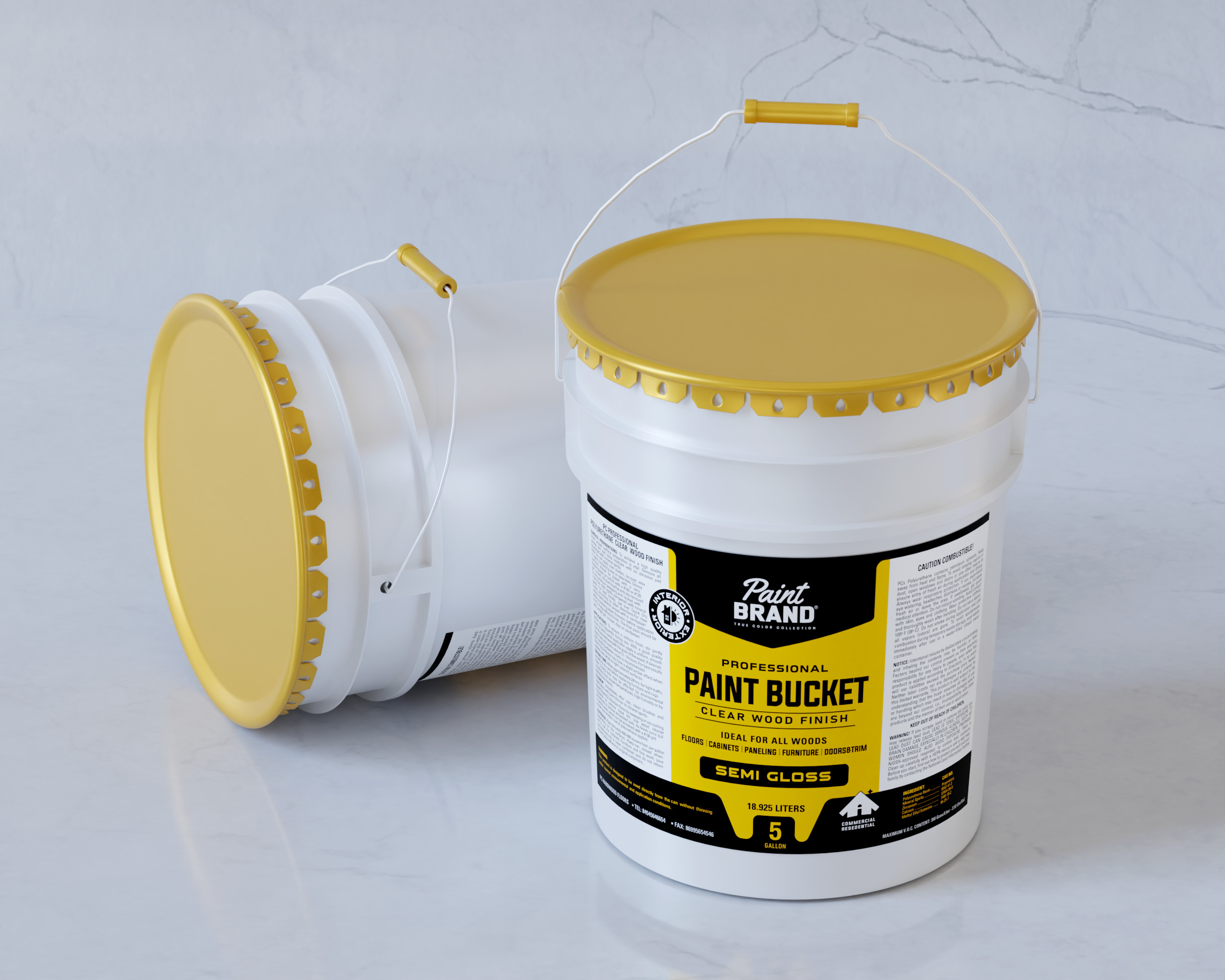 5 Gallon Paint Bucket Packaging 3D model_2