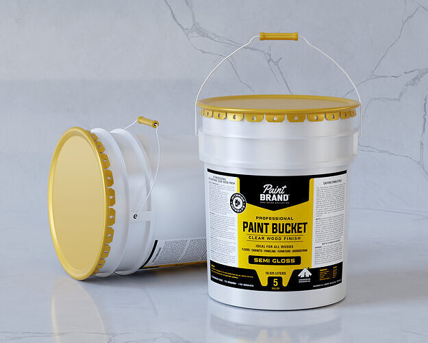 5 Gallon Paint Bucket Packaging 3D model