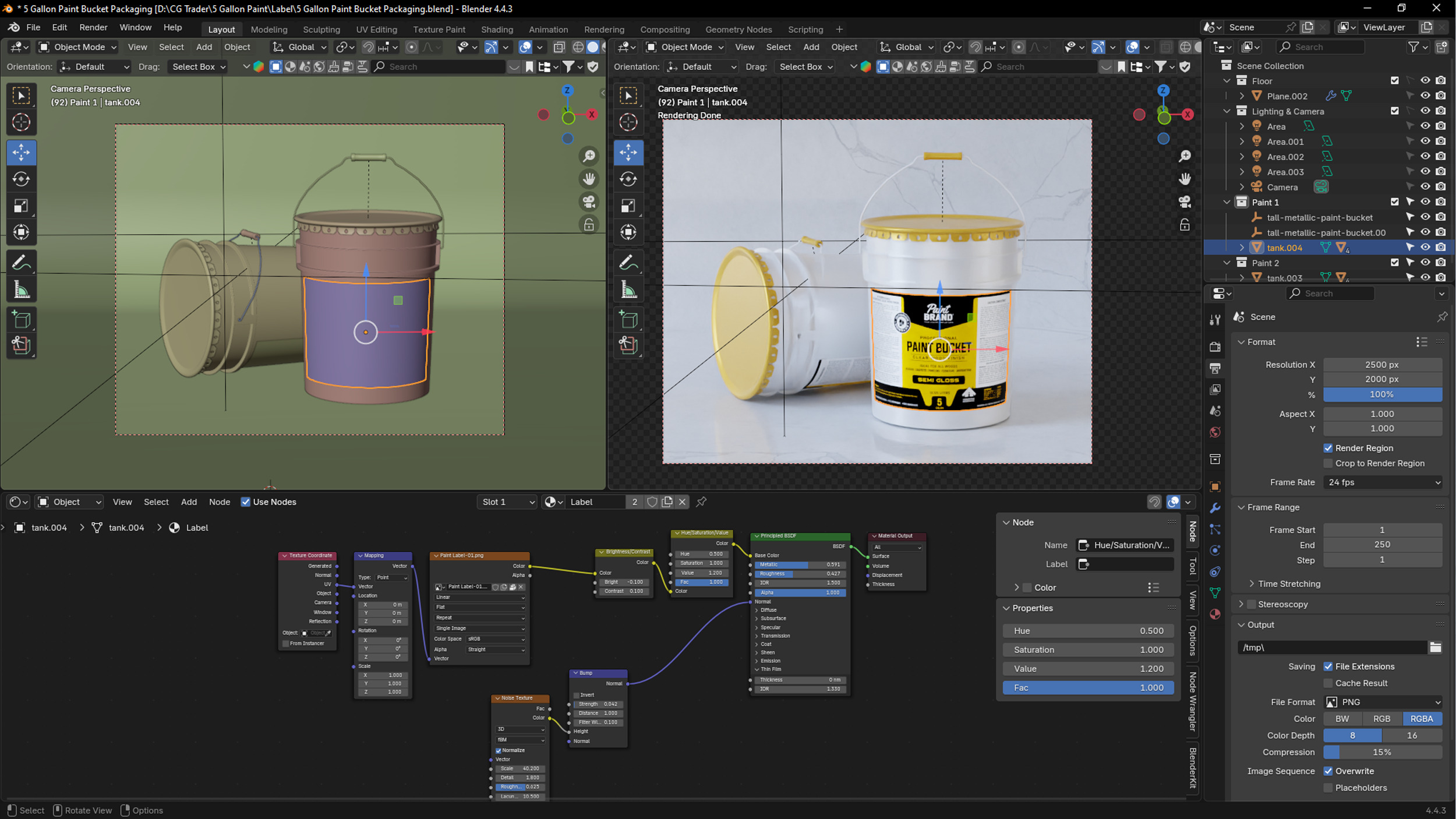 5 Gallon Paint Bucket Packaging 3D model_10