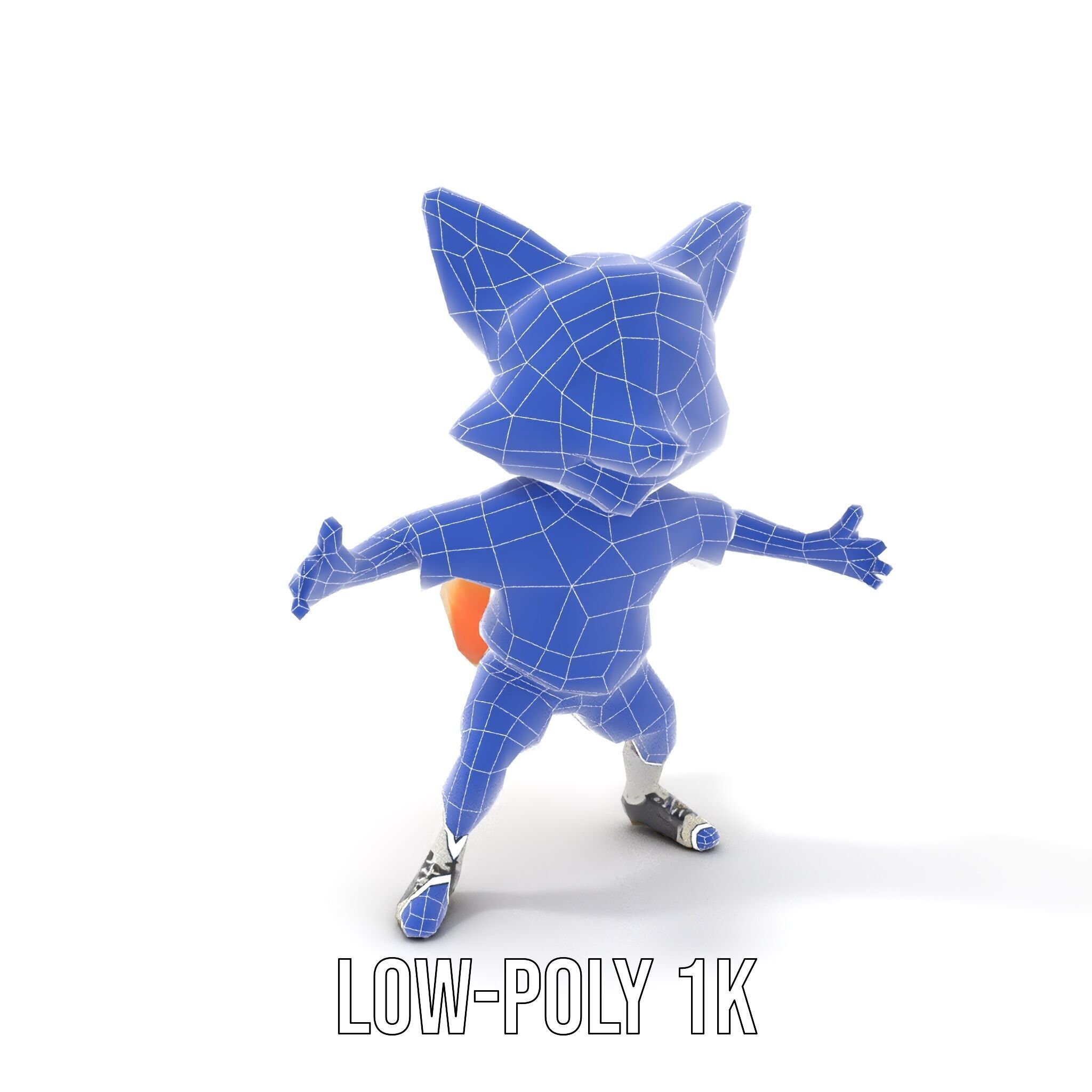 Energetic Fox Athlete D Model  Rigged and Animated Low-poly 3D model_18