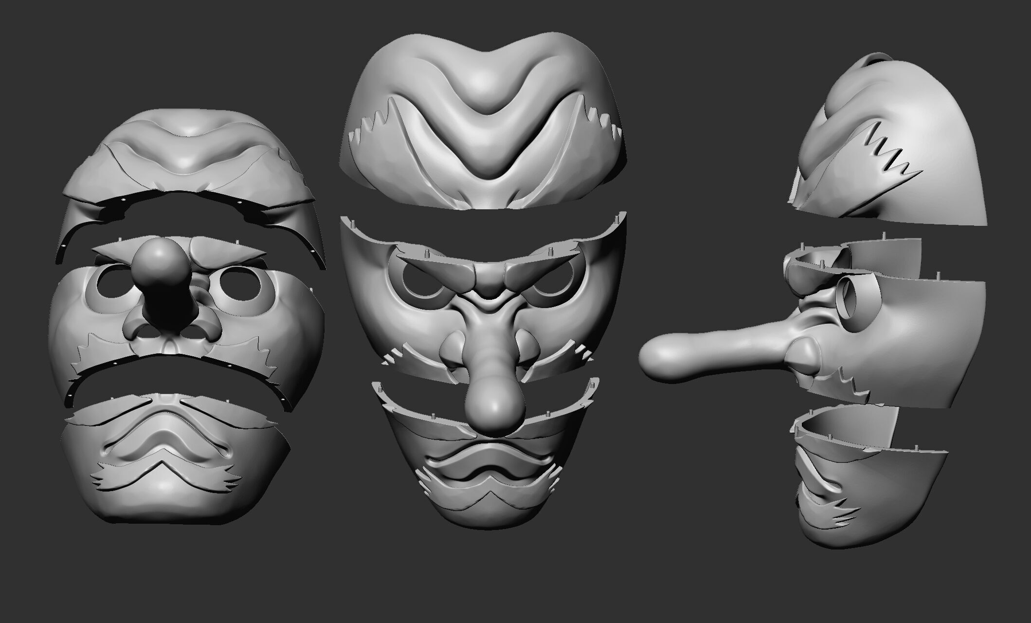 Urokodaki Mask Demon Slayer 3D print model_5