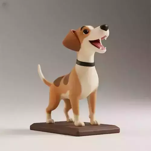 1110Colorful Laughing   Galgo Dog on Base   pug