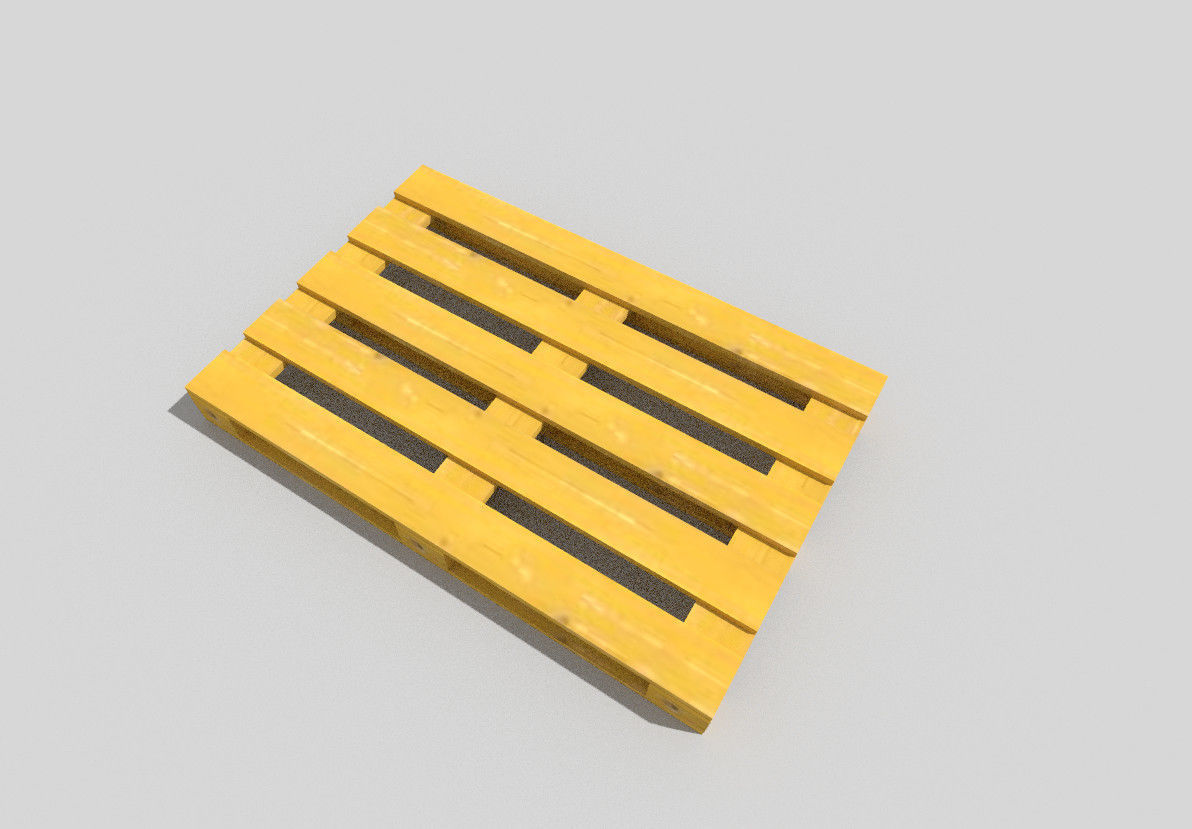Wooden Pallet Low-poly 3D model_4