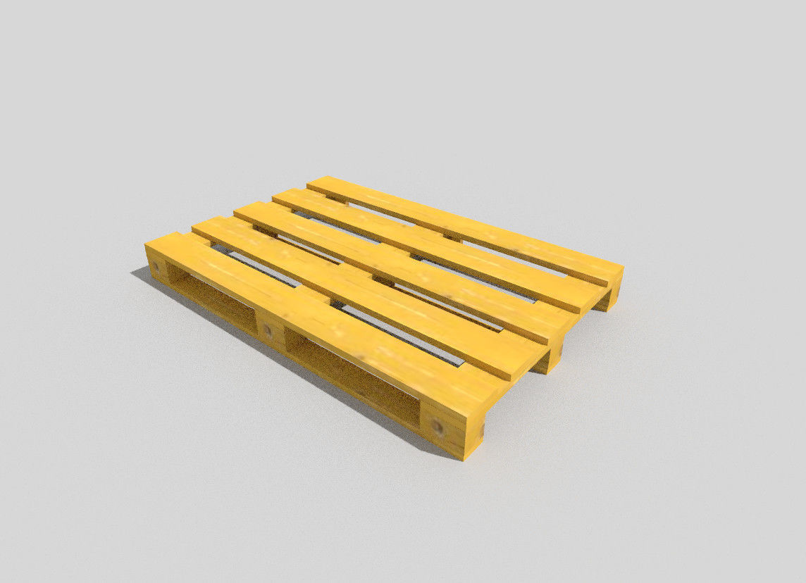 Wooden Pallet Low-poly 3D model_3