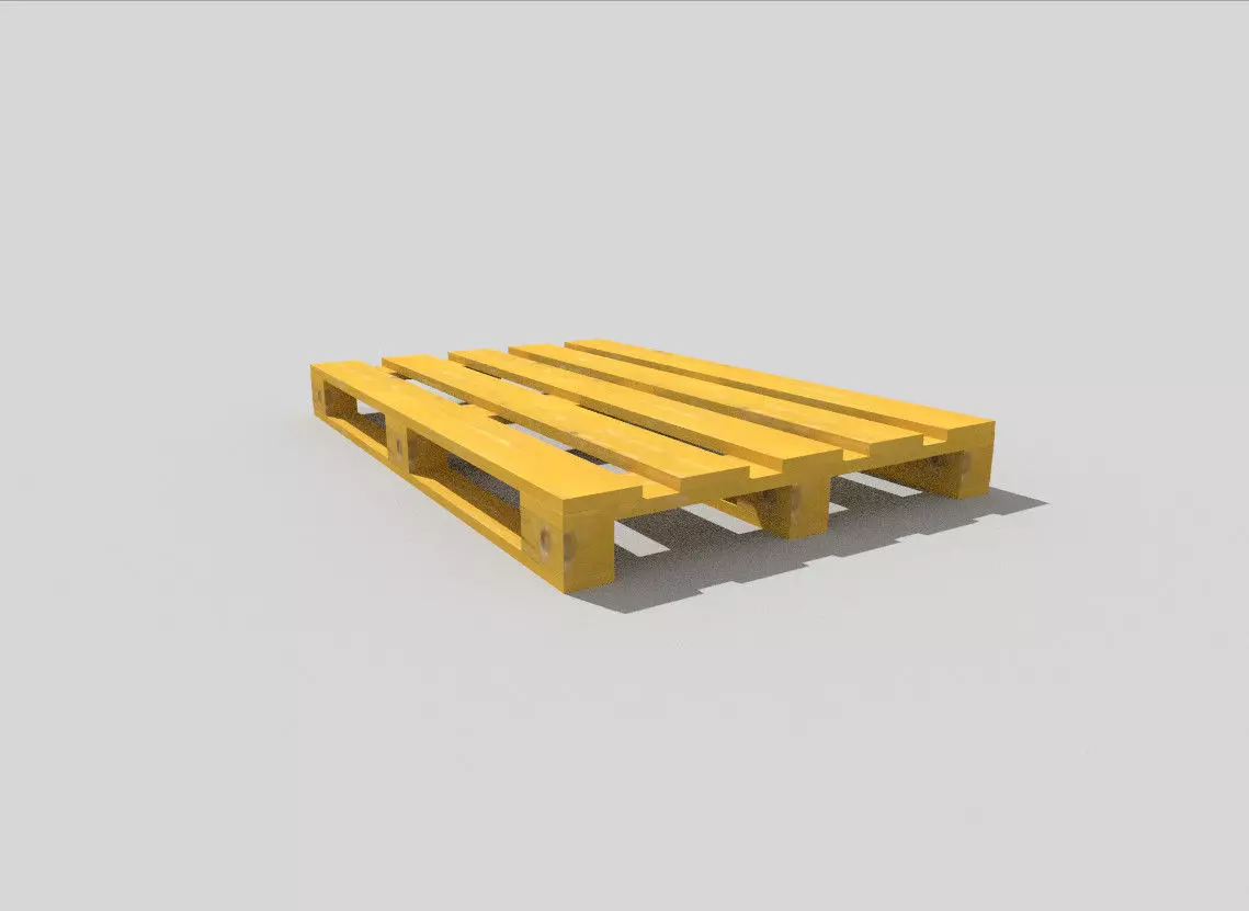 Wooden Pallet Low-poly 3D model_0