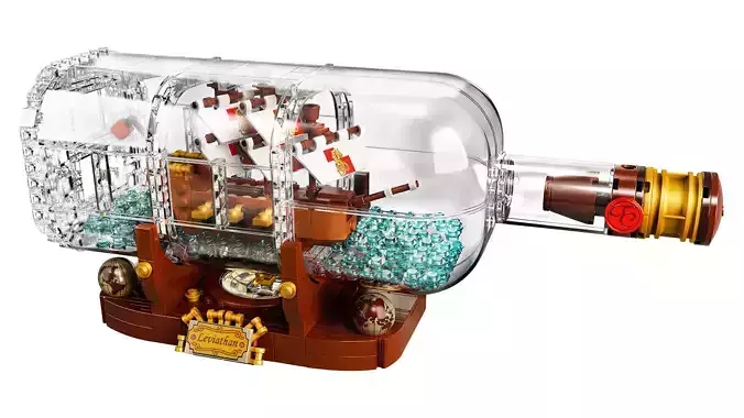 TwindBricks3D - 21313 Ship in a Bottle 3D print model