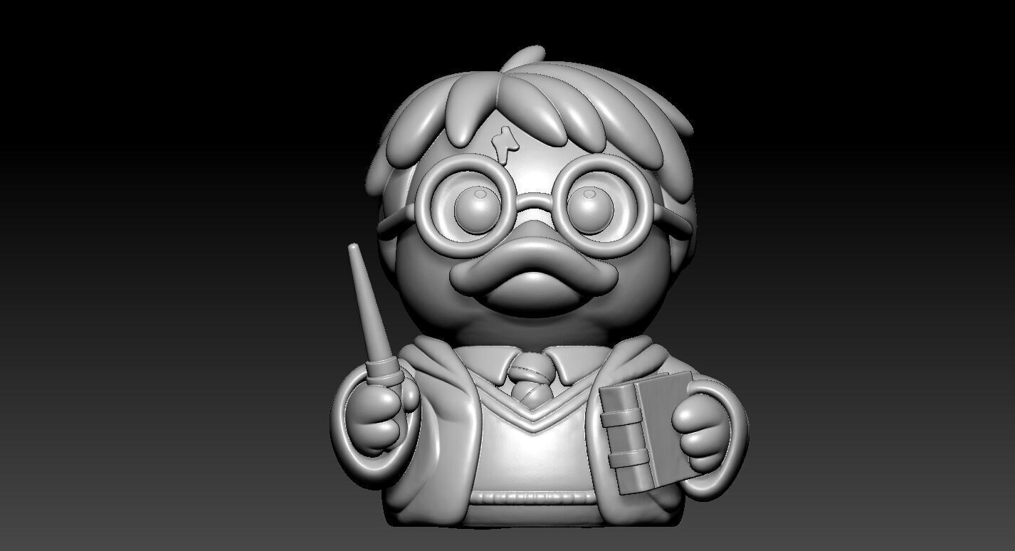 Rubber Duck - Harry Potter statue - 3D print 3D print model_3