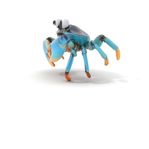 Blue Cartoon Crab Character D Model Pack Low-poly 3D model