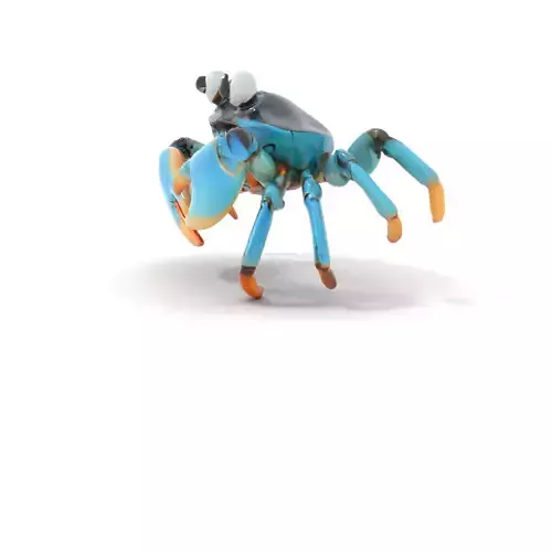 Blue Cartoon Crab Character D Model Pack Low-poly 3D model