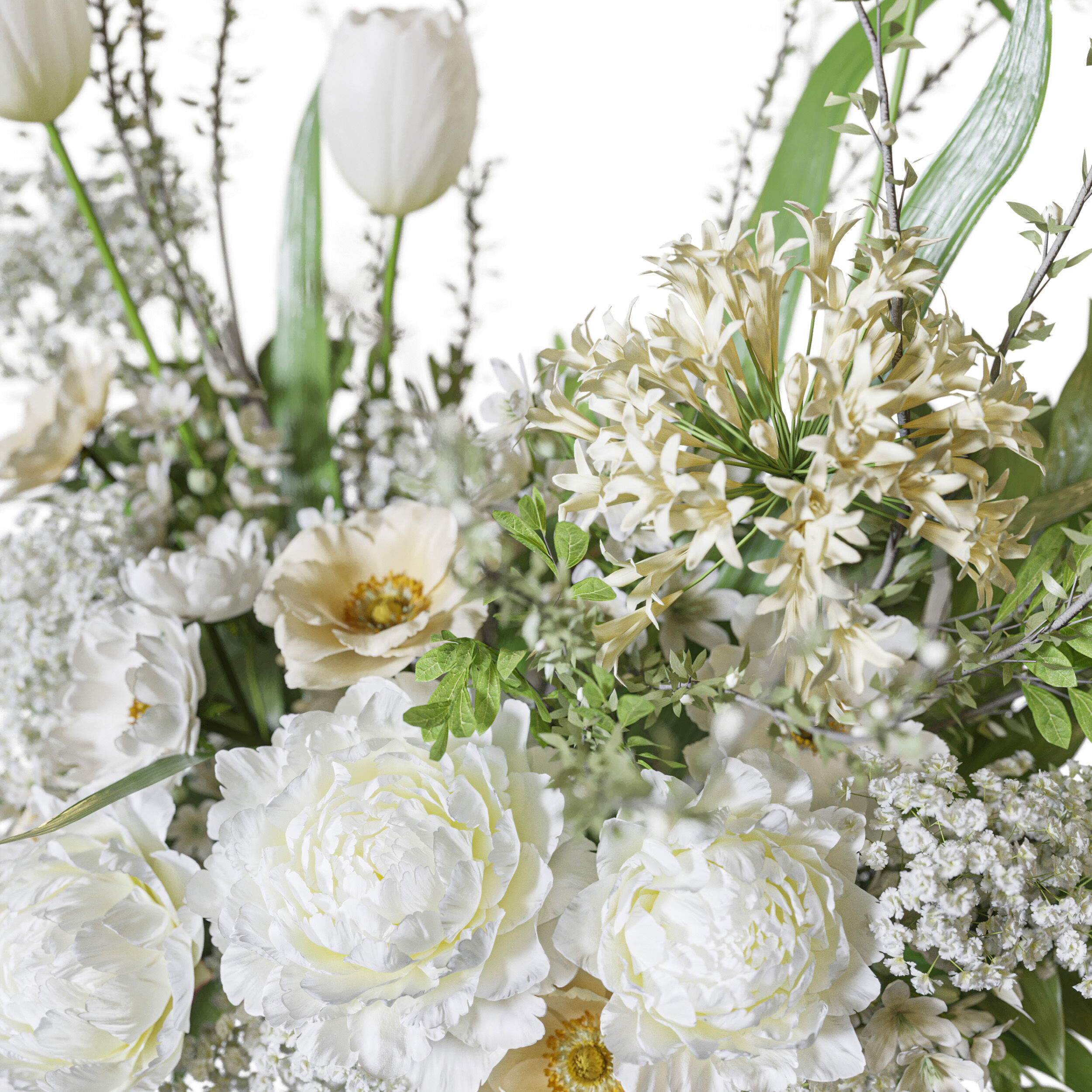 Flower Set 112 Free flow Florals 3D model_5