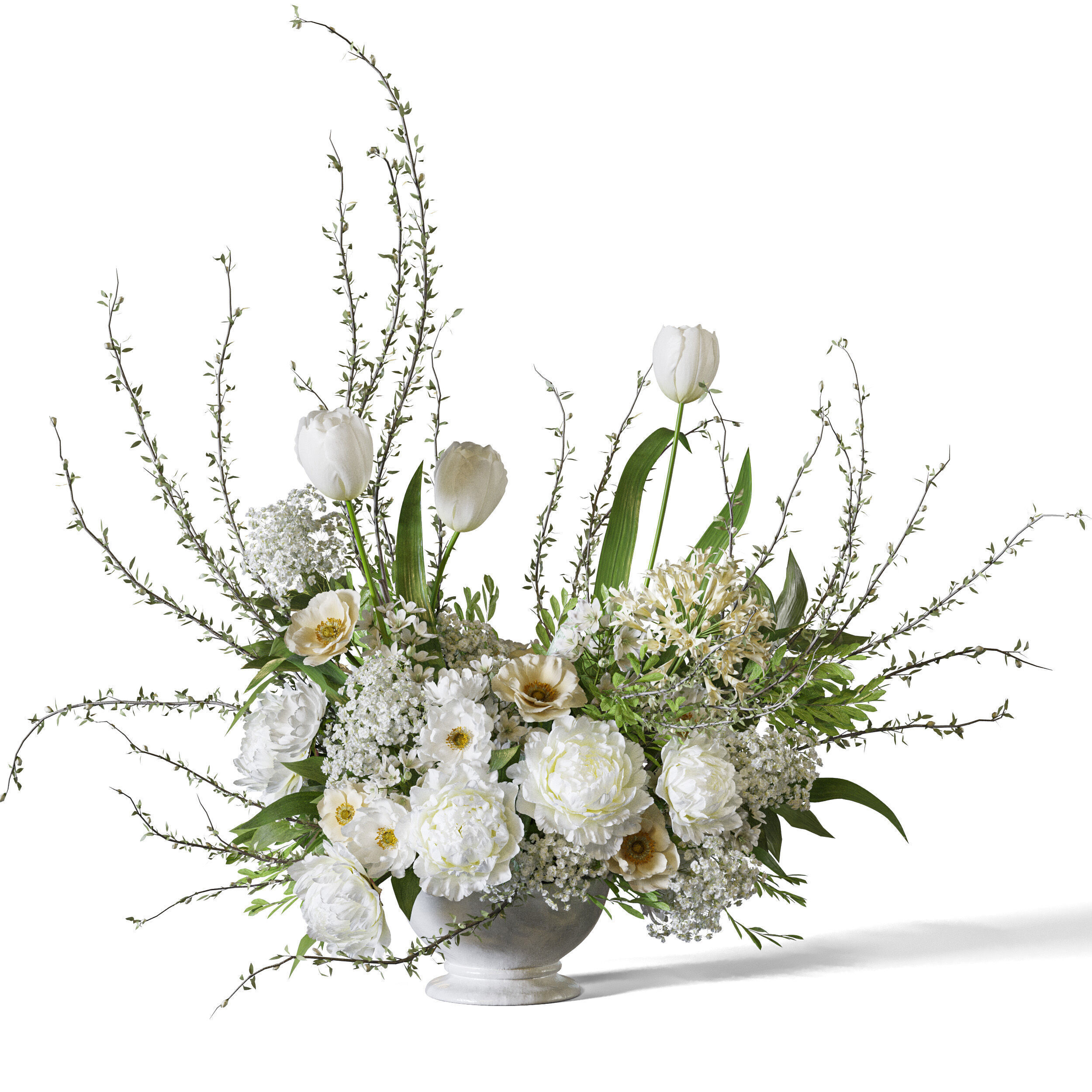 Flower Set 112 Free flow Florals 3D model_0