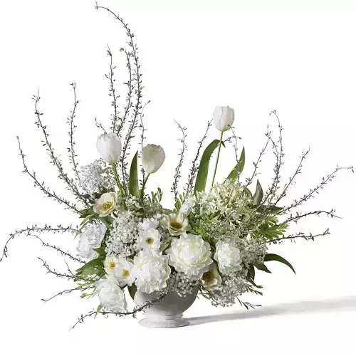 Flower Set 112 Free flow Florals 3D model