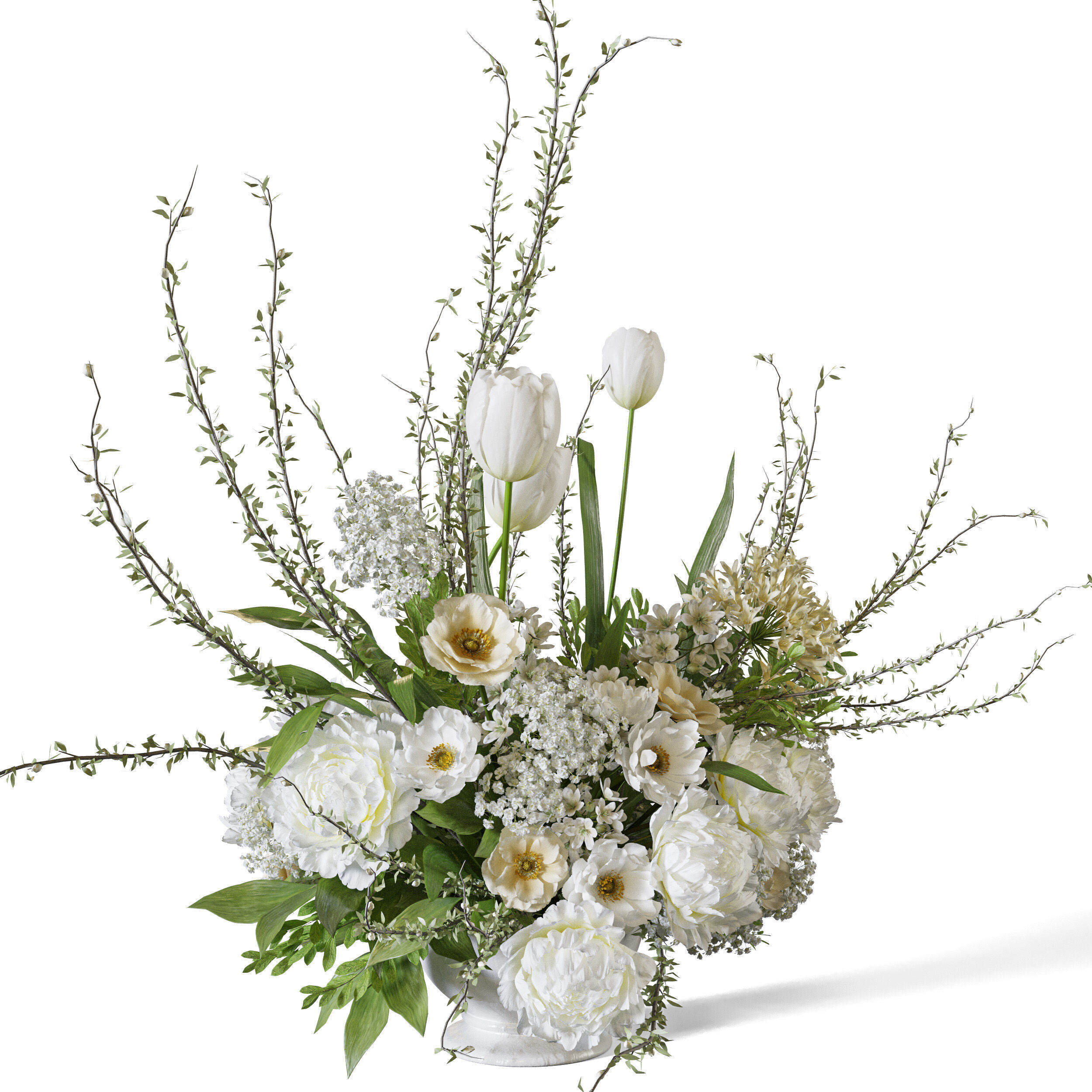 Flower Set 112 Free flow Florals 3D model_2