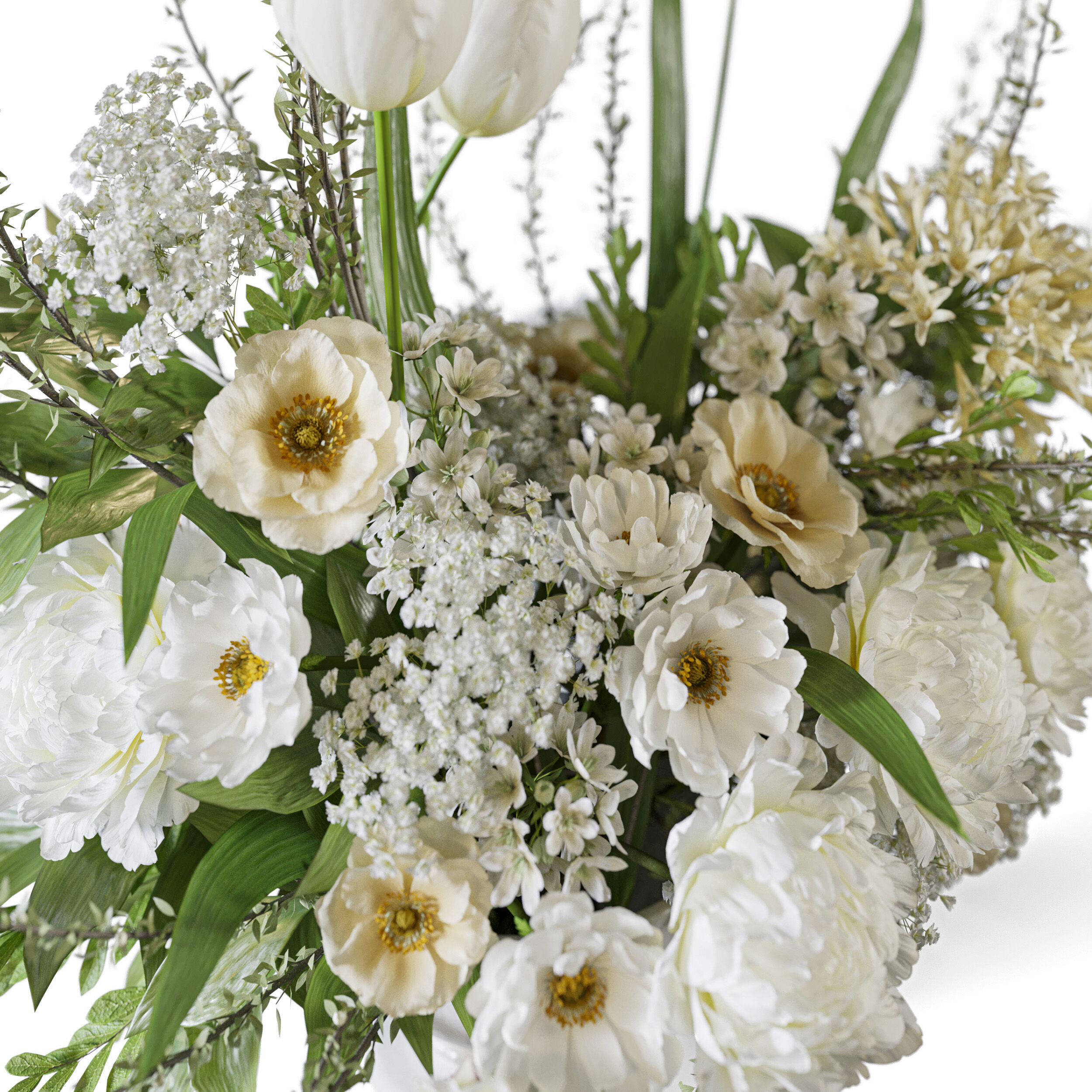 Flower Set 112 Free flow Florals 3D model_3