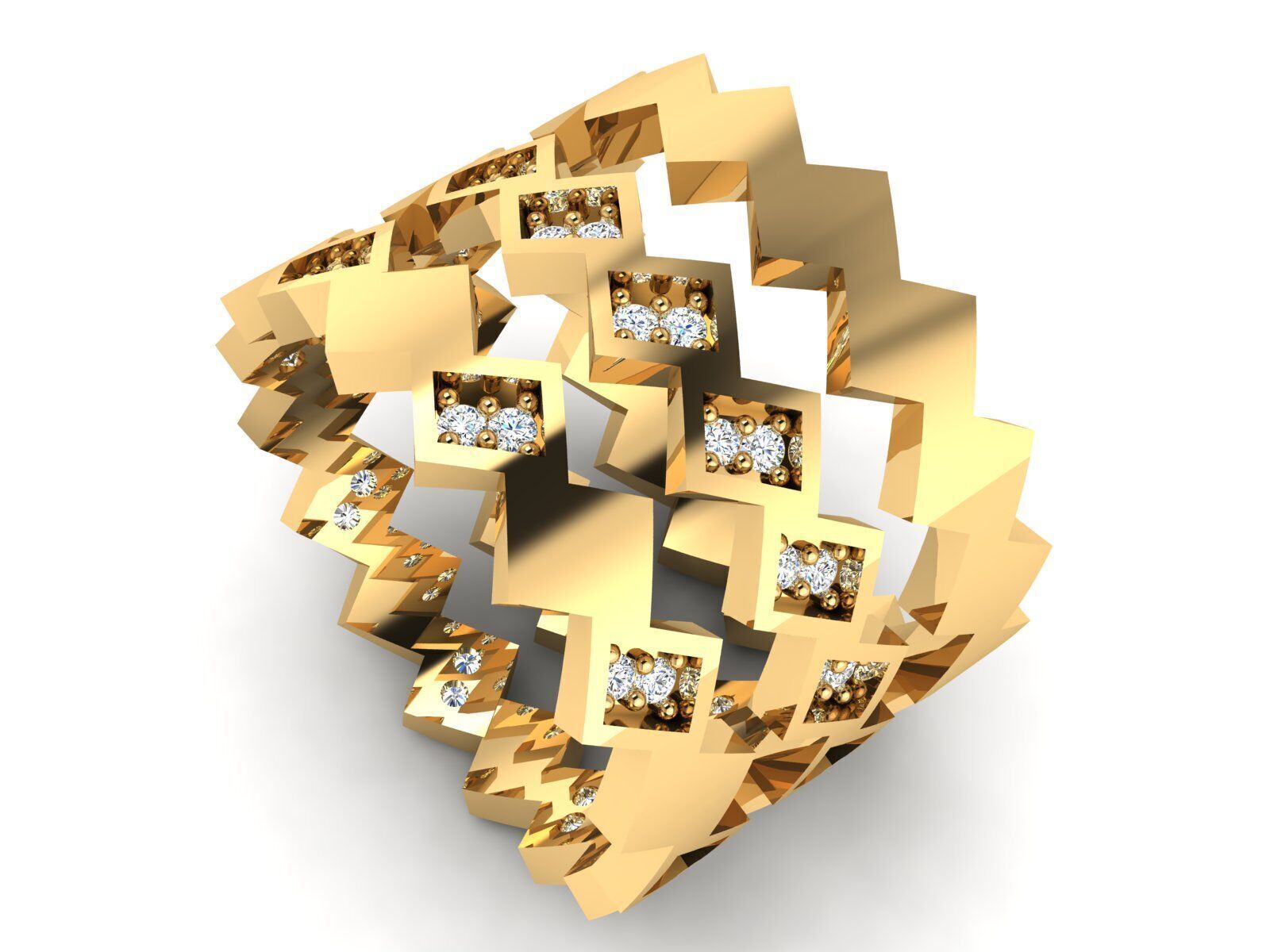 Minimal Rail Ring Collection 3D print model_18