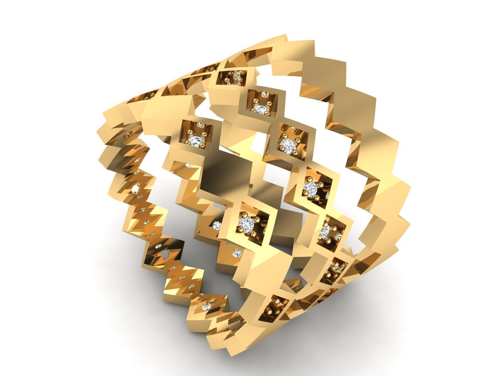 Minimal Rail Ring Collection 3D print model_20