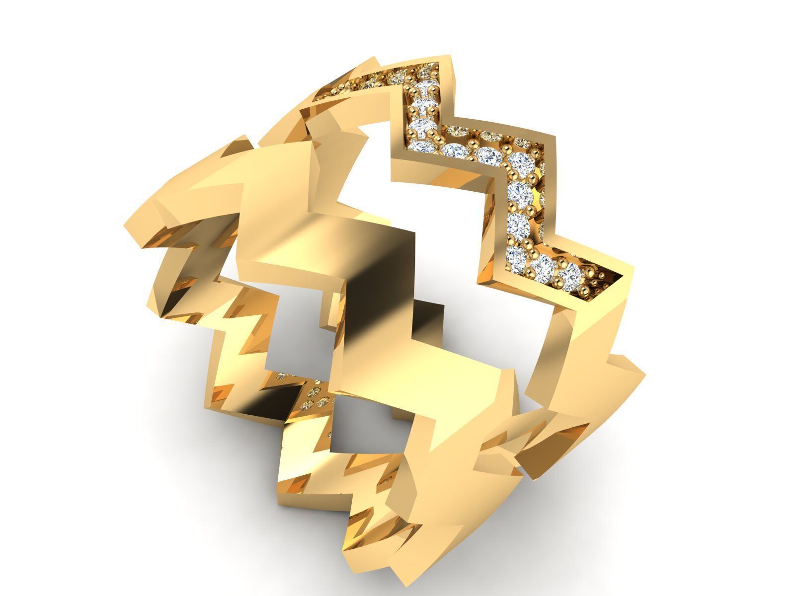 Minimal Rail Ring Collection 3D print model_6