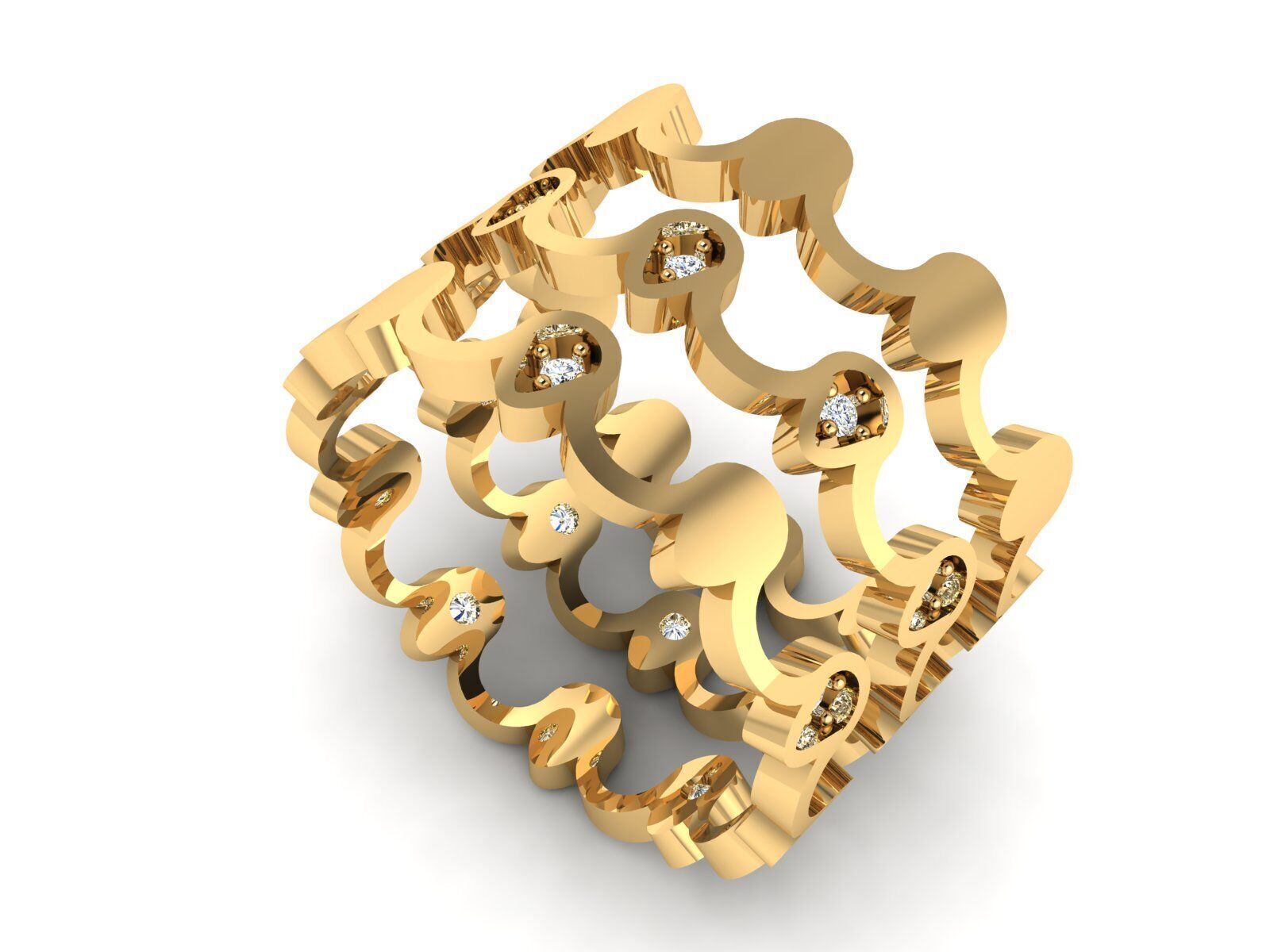 Minimal Rail Ring Collection 3D print model_1