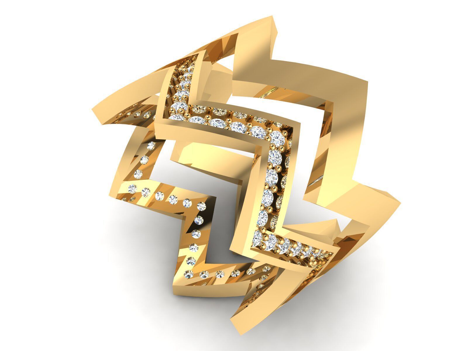 Minimal Rail Ring Collection 3D print model_7