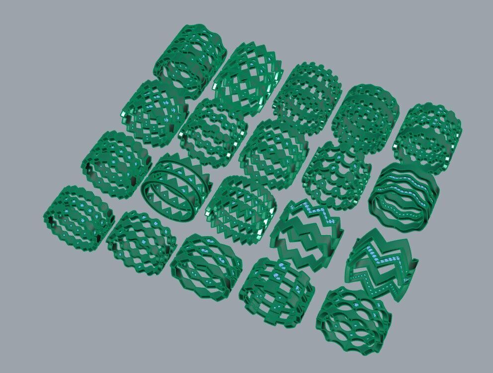 Minimal Rail Ring Collection 3D print model_22