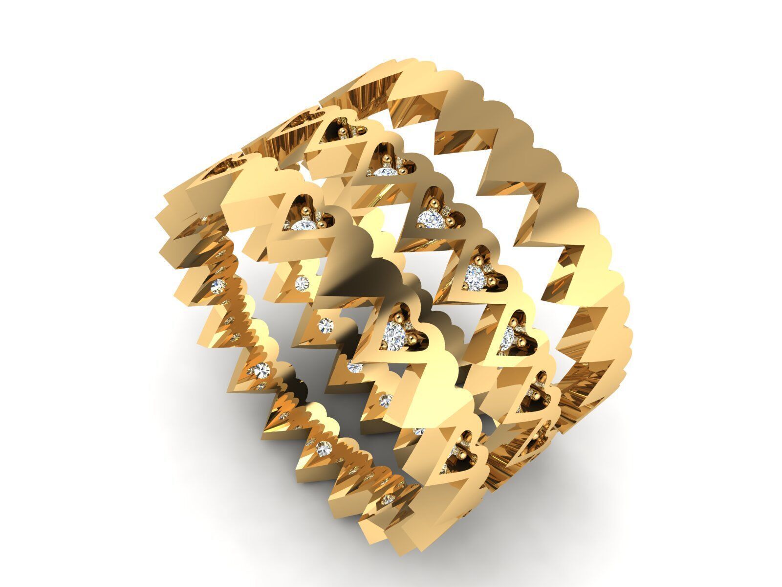 Minimal Rail Ring Collection 3D print model_5