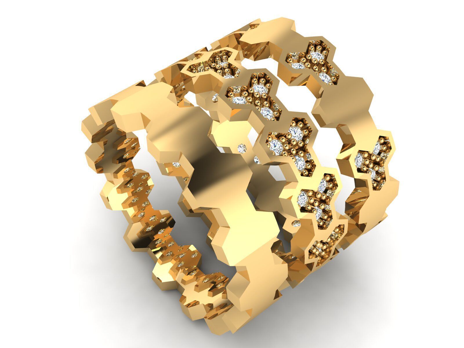 Minimal Rail Ring Collection 3D print model_17