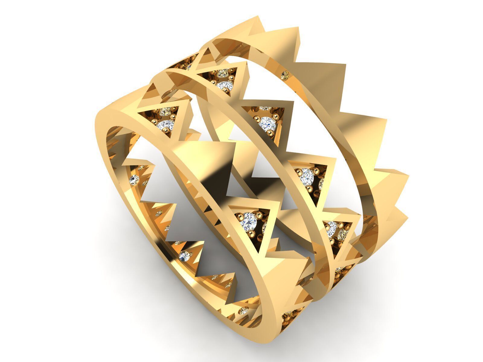 Minimal Rail Ring Collection 3D print model_4