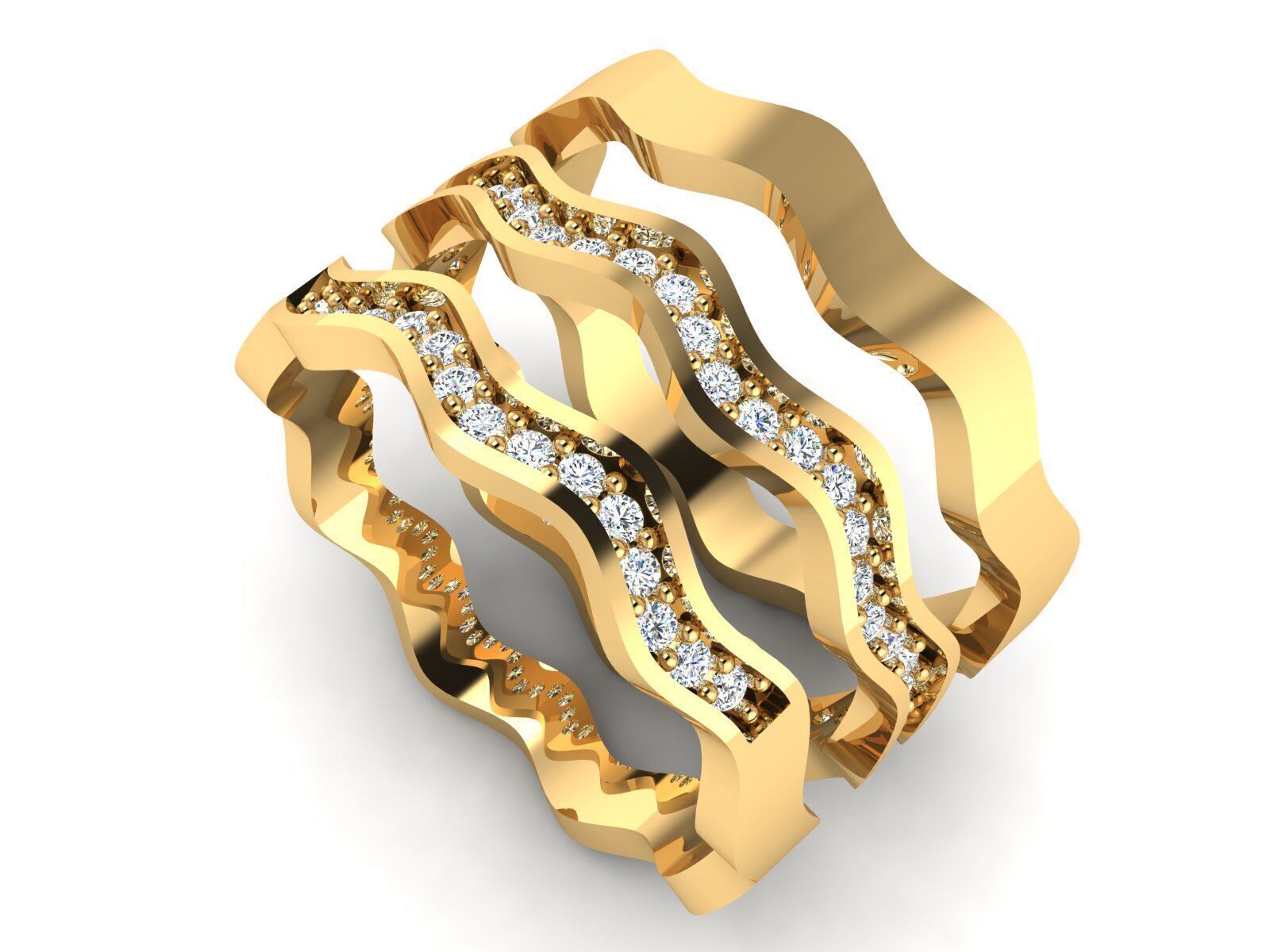 Minimal Rail Ring Collection 3D print model_2