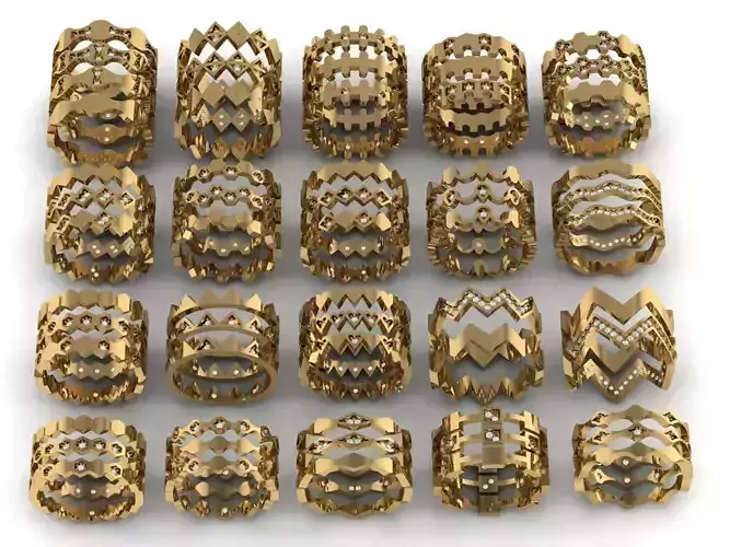 Minimal Rail Ring Collection