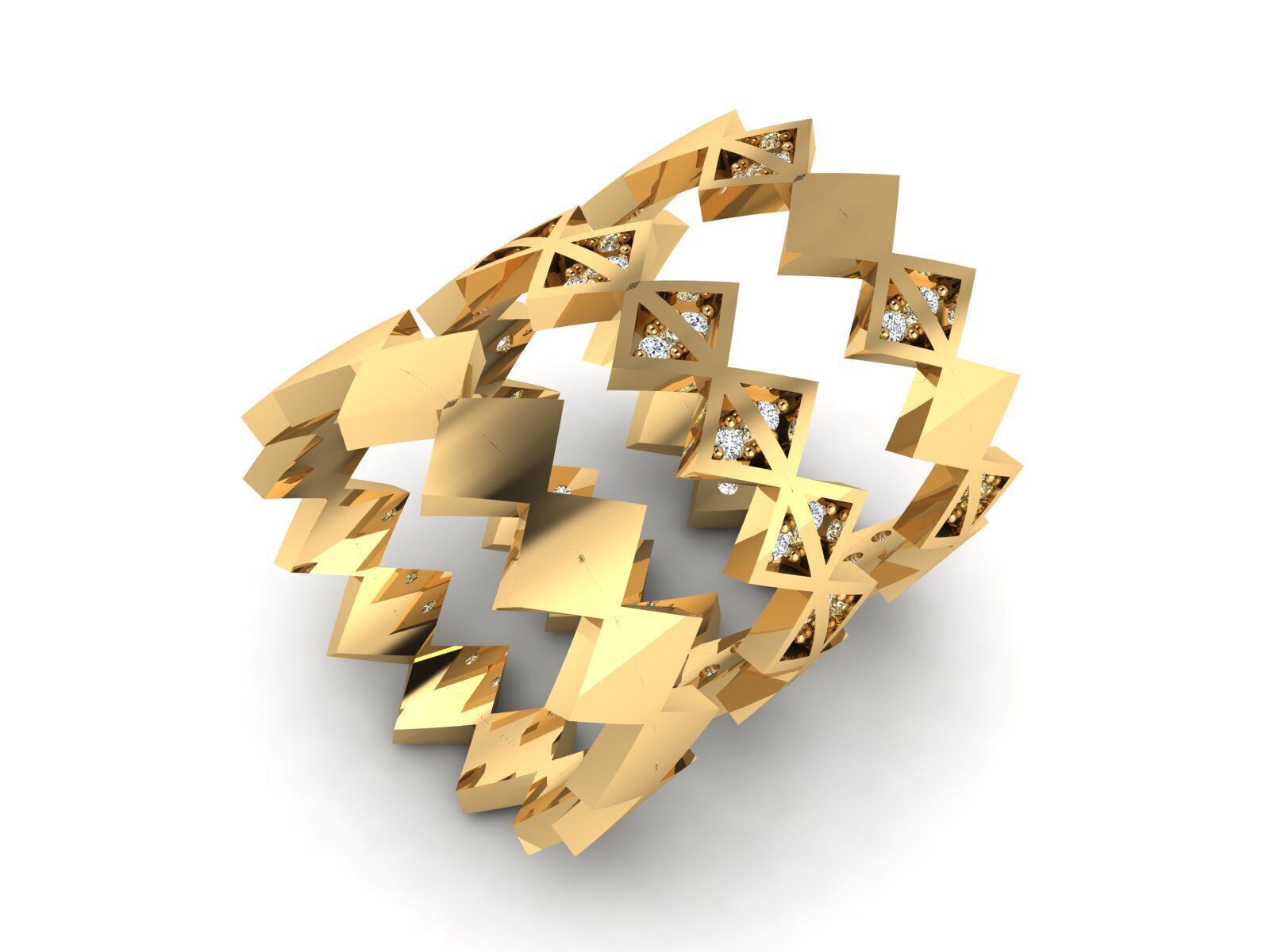 Minimal Rail Ring Collection 3D print model_14